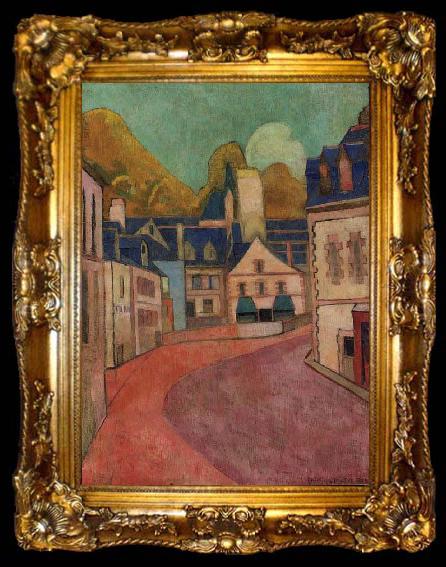 framed  Emile Bernard La rue Rose a Pont Aven, ta009-2